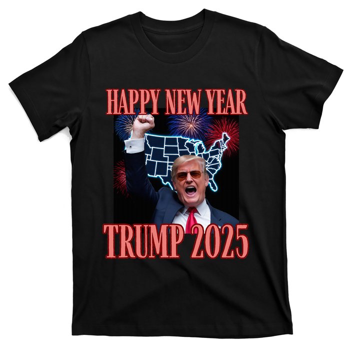 Sarcastic Trump Happy New Year 2025 47th President Convicted T-Shirt