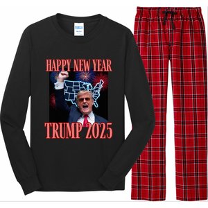 Sarcastic Trump Happy New Year 2025 47th President Convicted Long Sleeve Pajama Set