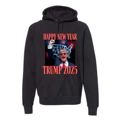 Sarcastic Trump Happy New Year 2025 47th President Convicted Premium Hoodie