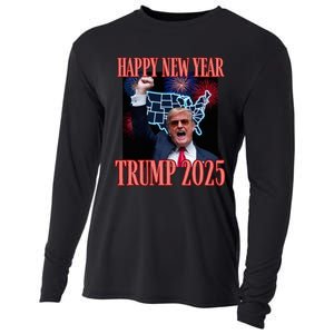 Sarcastic Trump Happy New Year 2025 47th President Convicted Cooling Performance Long Sleeve Crew