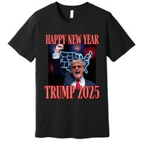 Sarcastic Trump Happy New Year 2025 47th President Convicted Premium T-Shirt