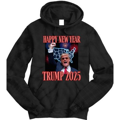 Sarcastic Trump Happy New Year 2025 47th President Convicted Tie Dye Hoodie