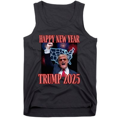 Sarcastic Trump Happy New Year 2025 47th President Convicted Tank Top