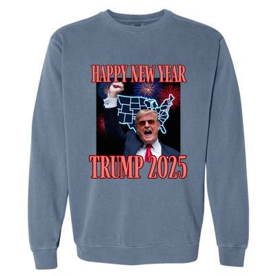 Sarcastic Trump Happy New Year 2025 47th President Convicted Garment-Dyed Sweatshirt