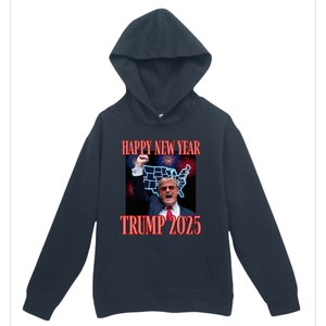 Sarcastic Trump Happy New Year 2025 47th President Convicted Urban Pullover Hoodie