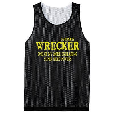 Sarcastic T Home Wrecker Power Mesh Reversible Basketball Jersey Tank