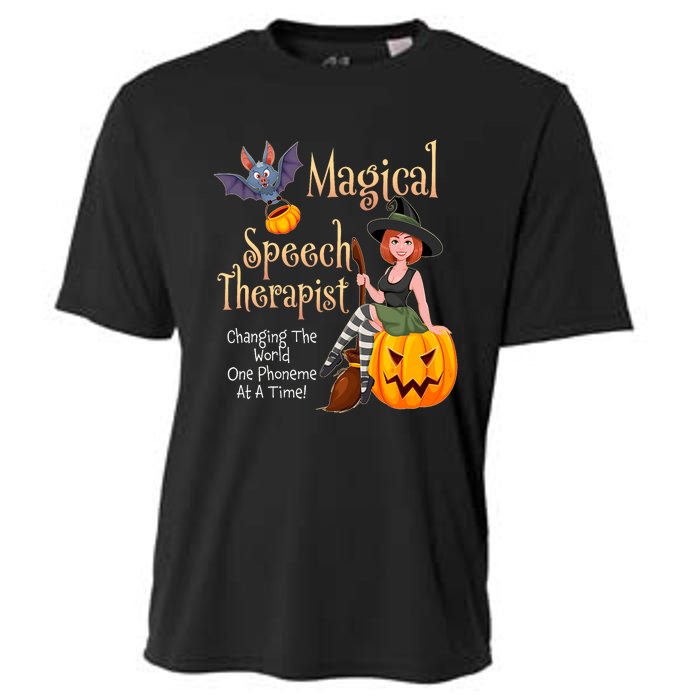 Speech Therapy Halloween Magical Therapist Witch Cooling Performance Crew T-Shirt