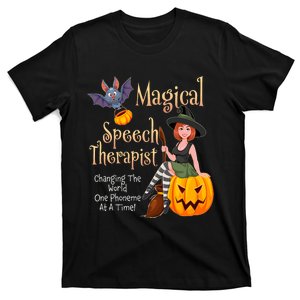 Speech Therapy Halloween Magical Therapist Witch T-Shirt