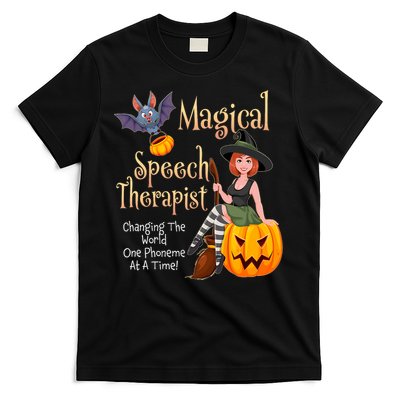 Speech Therapy Halloween Magical Therapist Witch T-Shirt