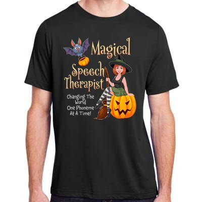 Speech Therapy Halloween Magical Therapist Witch Adult ChromaSoft Performance T-Shirt