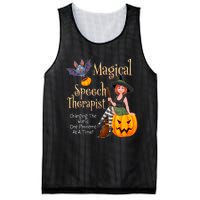 Speech Therapy Halloween Magical Therapist Witch Mesh Reversible Basketball Jersey Tank