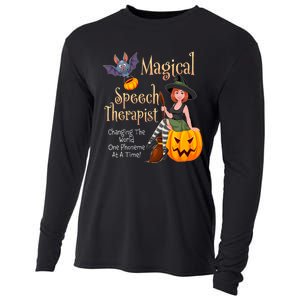 Speech Therapy Halloween Magical Therapist Witch Cooling Performance Long Sleeve Crew