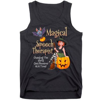 Speech Therapy Halloween Magical Therapist Witch Tank Top