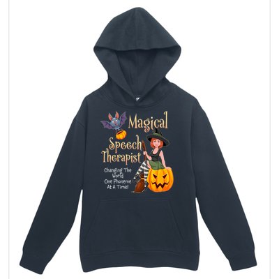 Speech Therapy Halloween Magical Therapist Witch Urban Pullover Hoodie