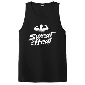 Sweat To Heal Weightlifter Weightlifting Weightlift Gift PosiCharge Competitor Tank