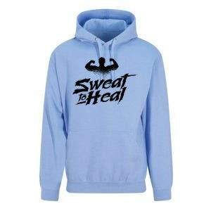 Sweat To Heal Weightlifter Weightlifting Weightlift Gift Unisex Surf Hoodie