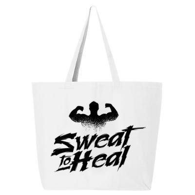 Sweat To Heal Weightlifter Weightlifting Weightlift Gift 25L Jumbo Tote