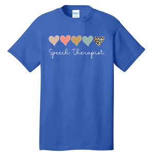 Speech Therapist Heart School Therapy Squad Valentine's Day Gift Tall T-Shirt