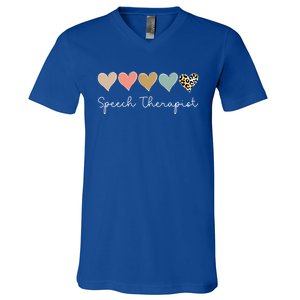 Speech Therapist Heart School Therapy Squad Valentine's Day Gift V-Neck T-Shirt