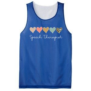 Speech Therapist Heart School Therapy Squad Valentine's Day Gift Mesh Reversible Basketball Jersey Tank