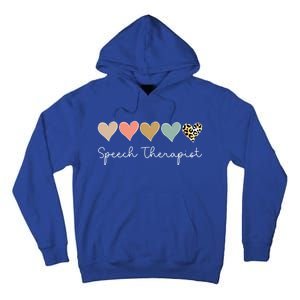 Speech Therapist Heart School Therapy Squad Valentine's Day Gift Tall Hoodie