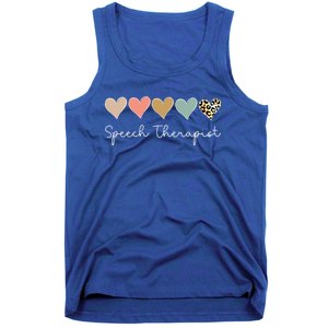 Speech Therapist Heart School Therapy Squad Valentine's Day Gift Tank Top