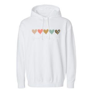 Speech Therapist Heart School Therapy Squad Valentine's Day Gift Garment-Dyed Fleece Hoodie