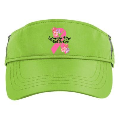 Spread The Hope Find The Cure Breast Cancer Floral Ribbon Adult Drive Performance Visor