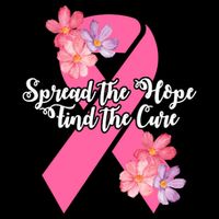 Spread The Hope Find The Cure Breast Cancer Floral Ribbon Bucket Hat