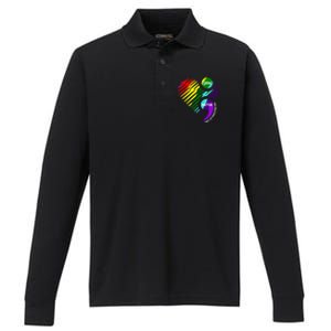 Semicolon Tal Health Awareness Gift Performance Long Sleeve Polo