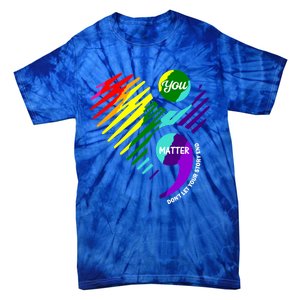 Semicolon Tal Health Awareness Gift Tie-Dye T-Shirt