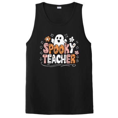 Spooky Teacher Halloween Ghost Classroom Fun Teacher Gift PosiCharge Competitor Tank