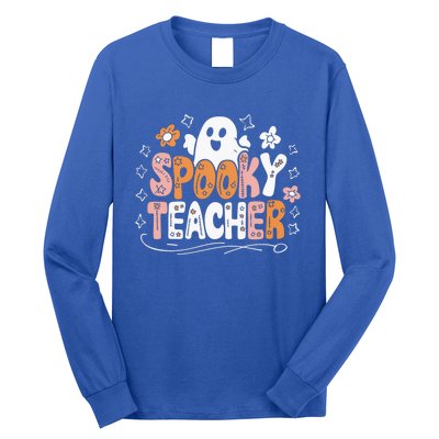 Spooky Teacher Halloween Ghost Classroom Fun Teacher Gift Long Sleeve Shirt