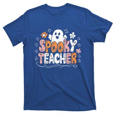 Spooky Teacher Halloween Ghost Classroom Fun Teacher Gift T-Shirt