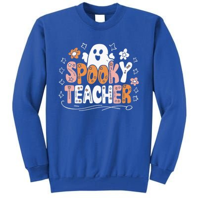 Spooky Teacher Halloween Ghost Classroom Fun Teacher Gift Tall Sweatshirt