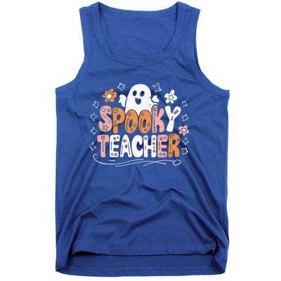 Spooky Teacher Halloween Ghost Classroom Fun Teacher Gift Tank Top