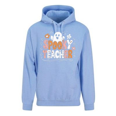 Spooky Teacher Halloween Ghost Classroom Fun Teacher Gift Unisex Surf Hoodie