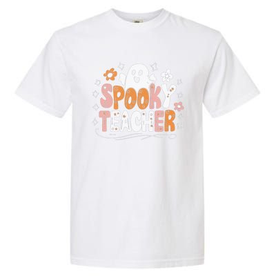 Spooky Teacher Halloween Ghost Classroom Fun Teacher Gift Garment-Dyed Heavyweight T-Shirt