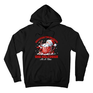 Surviving The Holidays One Meltdown Funny Christmas Snowman Hoodie