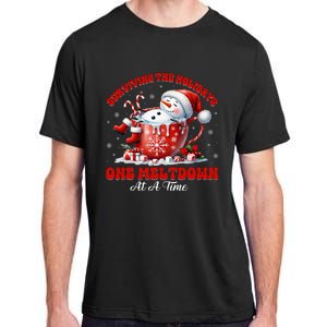 Surviving The Holidays One Meltdown Funny Christmas Snowman Adult ChromaSoft Performance T-Shirt