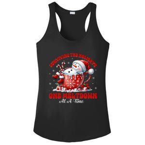 Surviving The Holidays One Meltdown Funny Christmas Snowman Ladies PosiCharge Competitor Racerback Tank