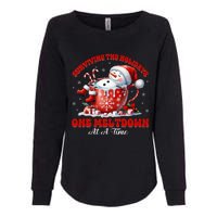 Surviving The Holidays One Meltdown Funny Christmas Snowman Womens California Wash Sweatshirt