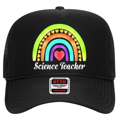 Science Teacher Hearts And Rainbows Great Gift Trucker Hat