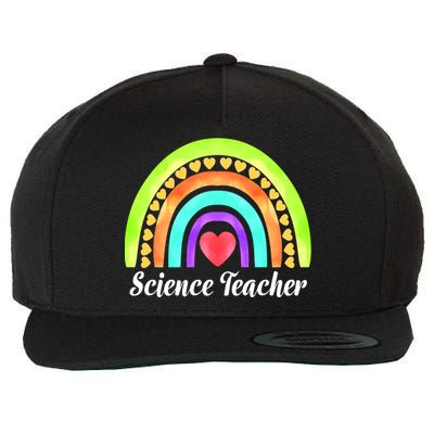 Science Teacher Hearts And Rainbows Great Gift Wool Snapback Cap