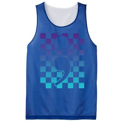 Semicolon Tal Health Matters Awareness Retro Checkered Cool Gift Mesh Reversible Basketball Jersey Tank