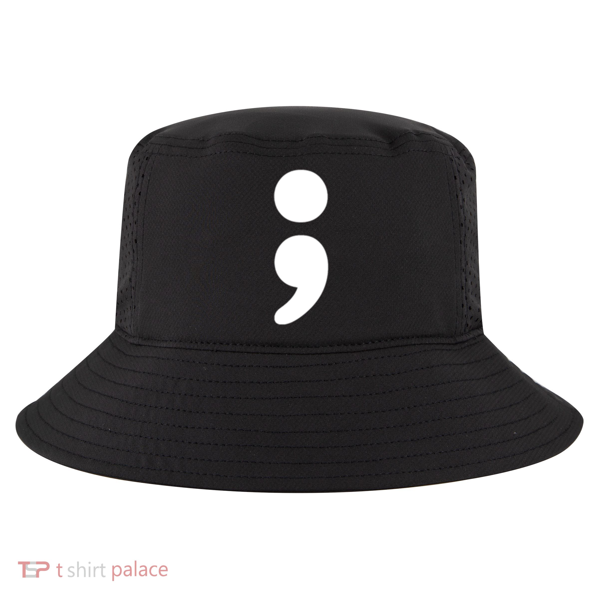 Semicolon Tal Health Matters Awareness Month Gift Cool Comfort Performance Bucket Hat