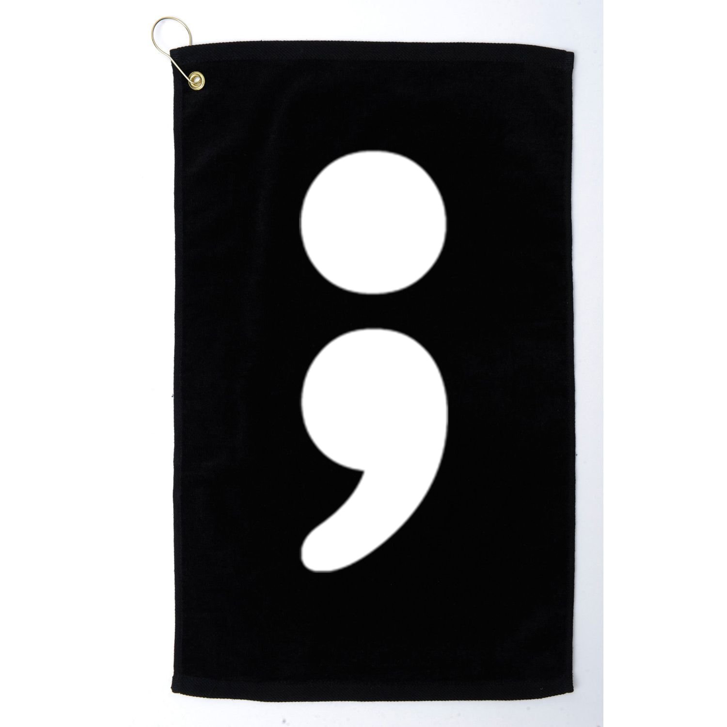 Semicolon Tal Health Matters Awareness Month Gift Golf Towel