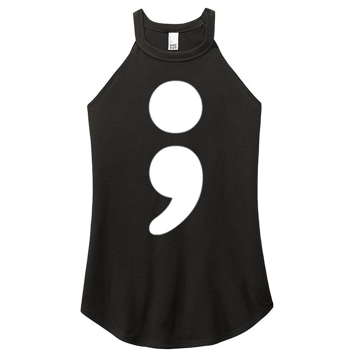 Semicolon Tal Health Matters Awareness Month Gift Women's Perfect Tri Rocker Tank