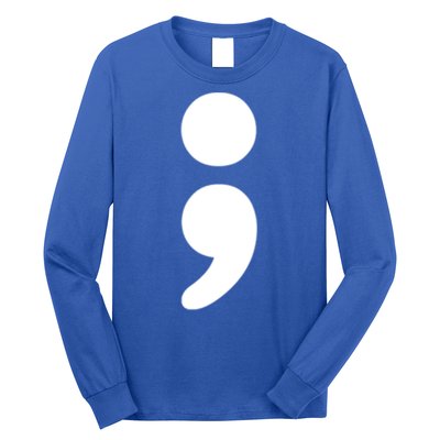 Semicolon Tal Health Matters Awareness Month Gift Long Sleeve Shirt
