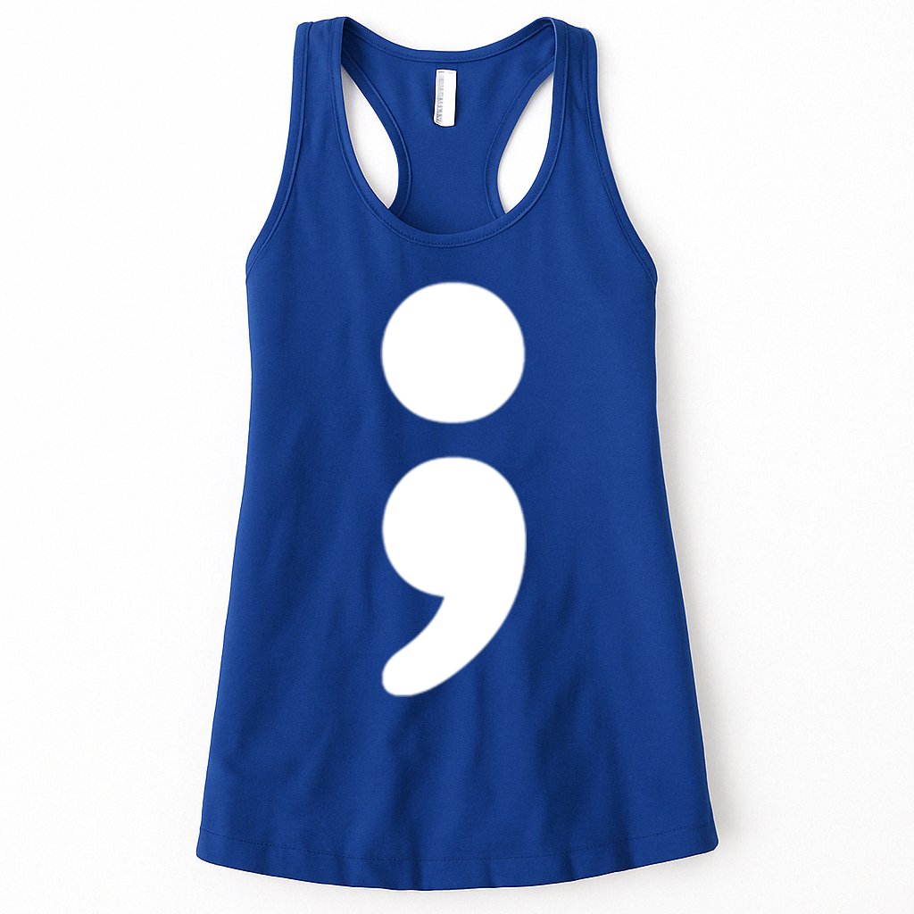 Semicolon Tal Health Matters Awareness Month Gift Womens Tank Top